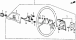 53110SB3673ZA - Chassis: WHEEL, STEERING *NH1L* (TOKYO SEAT) (BLACK) for Honda Image