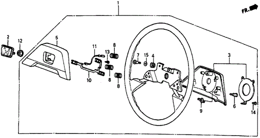 Steering Wheel (4) for 1987 Honda Civic #0