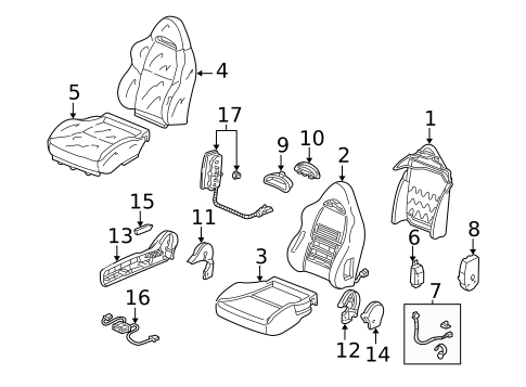 Front Seat Components for 2004 Acura RSX #0