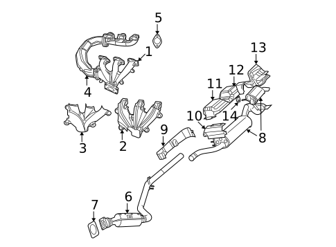 Exhaust Manifold for 2010 Dodge Grand Caravan #0