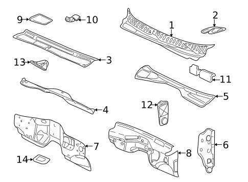 Cowl for 2006 Chevrolet Suburban 2500 #0