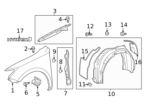 Fender & Components for 2013 Toyota Camry #1
