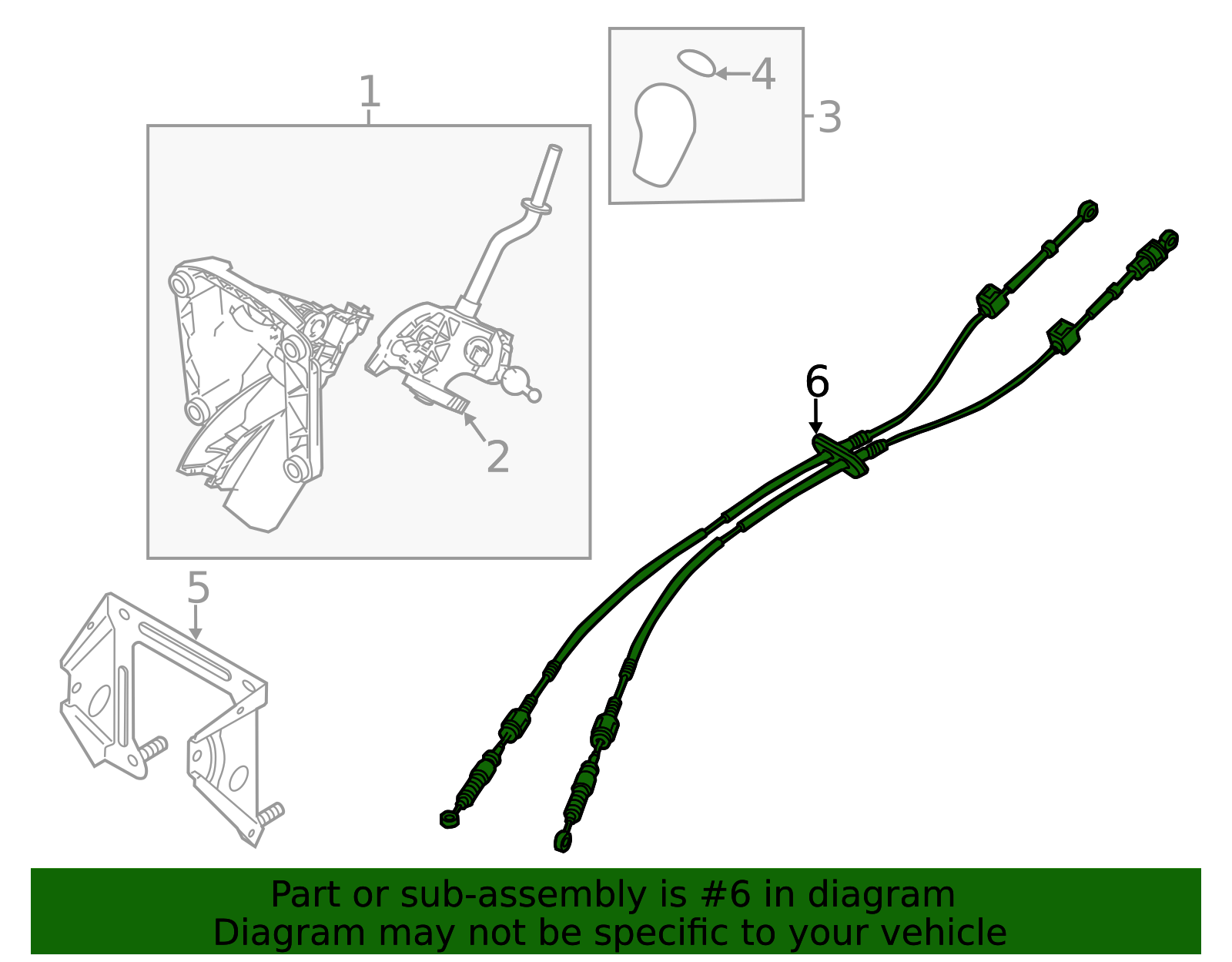 2007-2015 Mazda 5 Shift Control Cable CD85-46-500B | TascaParts.com