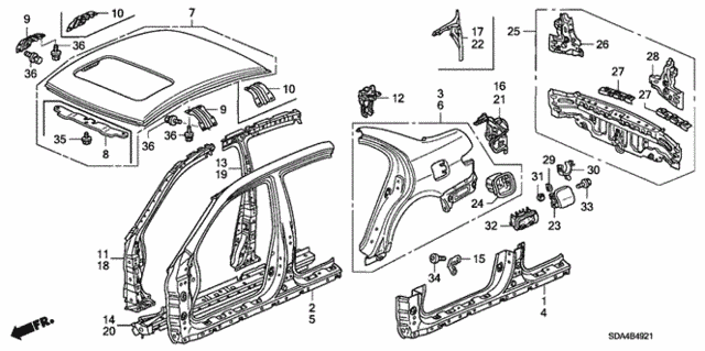 Outer Panel (Plasma Style Panel) for 2006 Honda Accord #0