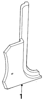 E7SZ6302344A1B - Body: Cowl Trim for Ford: Thunderbird | Mercury: Cougar Image