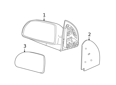Outside Mirrors for 2005 Saturn Vue #0