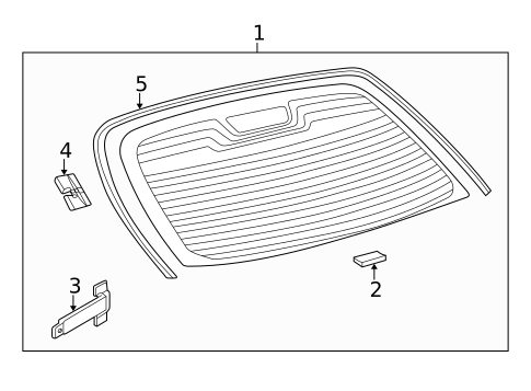 Exterior Trim - Back Glass for 2007 Saab 9-5 #0