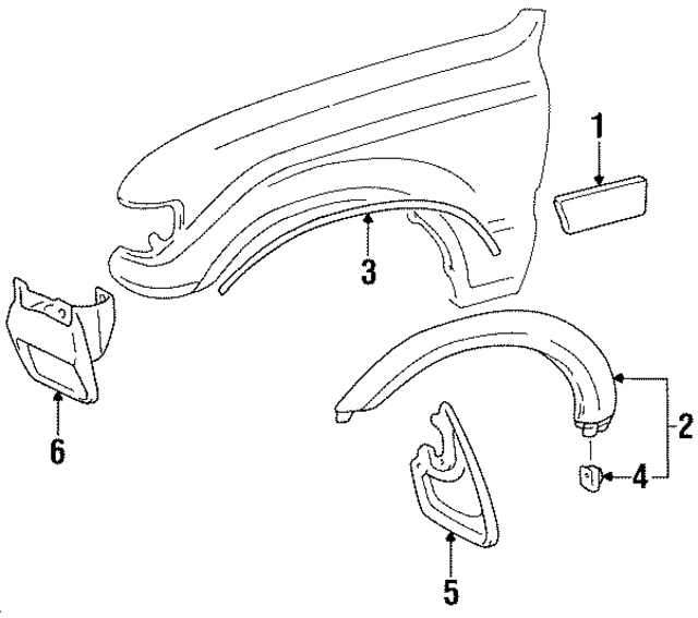 7660460011 - Body: Mud Guard for Toyota: Land Cruiser Image