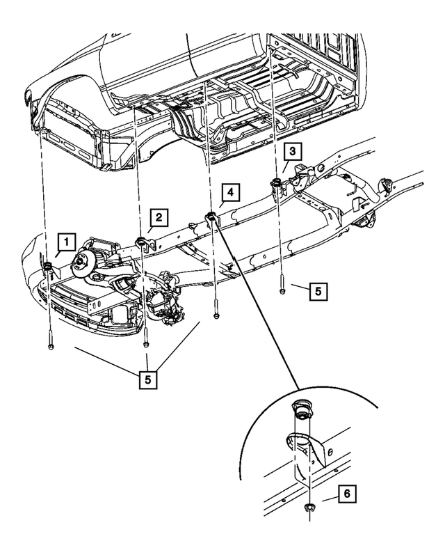 68090735AB - Frame, Bumper and Fascia: Body Hold Down Cushion for Mopar Image