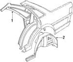 51356GA982 - Body: Inner Panel for Subaru: DL, GL, GL-10, Loyale, RX Image