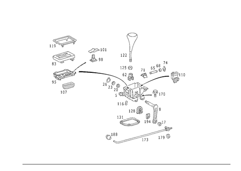 Floor Shift Used with Automatic Fourspeed Transmission for 1988 Mercedes-Benz 300CE #0