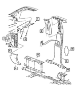 1AV94BDXAA - Interior Trim: Screw Cover Cap, Right for Mopar Image