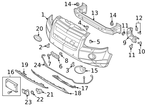 Bumper & Components - Front for 2012 Land Rover LR2 #0