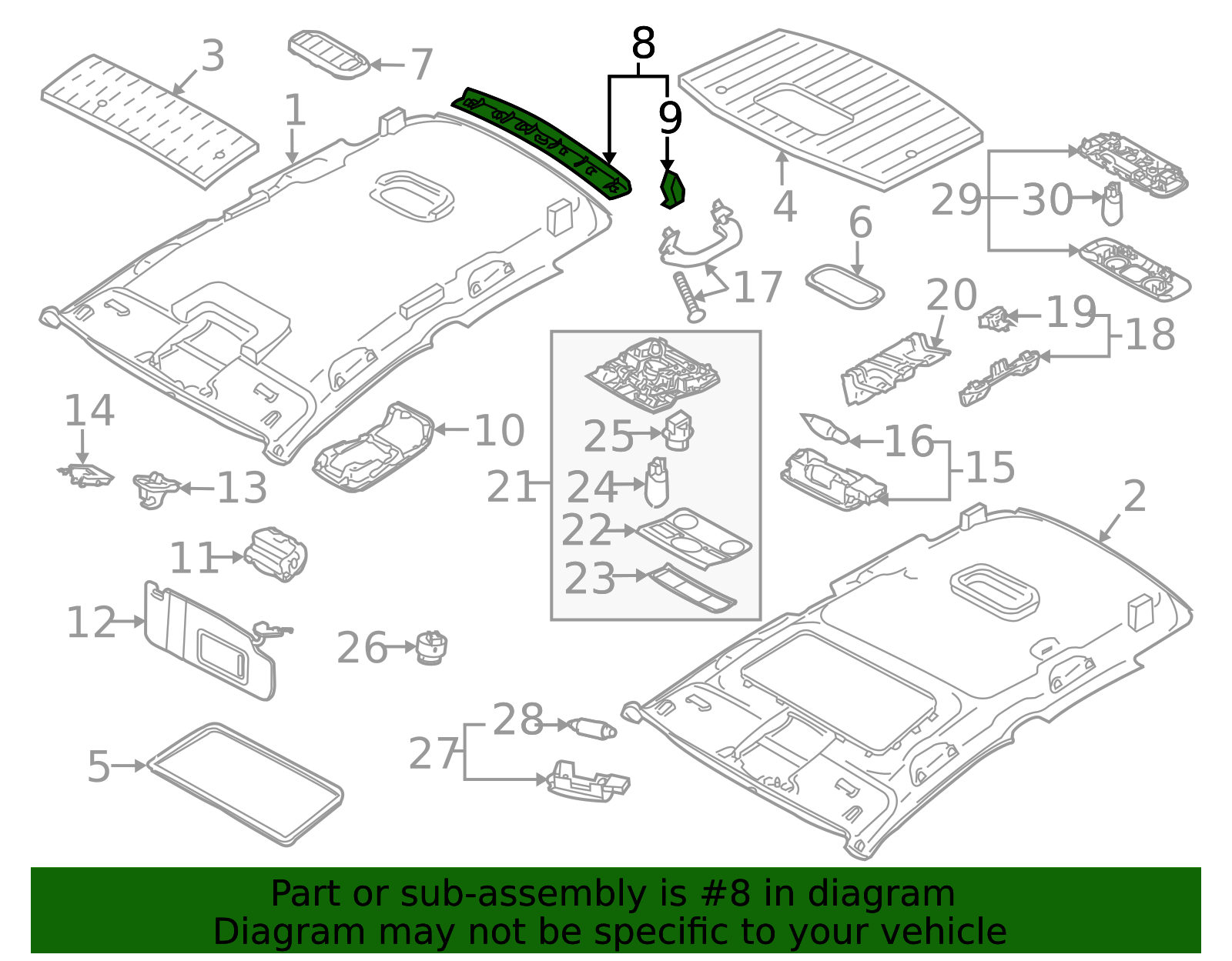 1K9-867-617-C-5R0 - Roof Opening Trim 2010-2014 Volkswagen Jetta ...