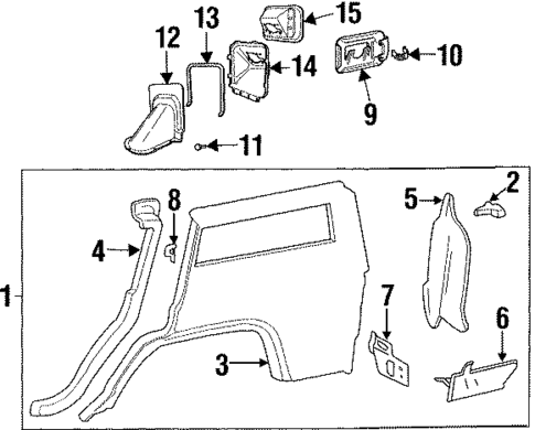 Quarter Panel & Components for 1997 Jeep Cherokee #0