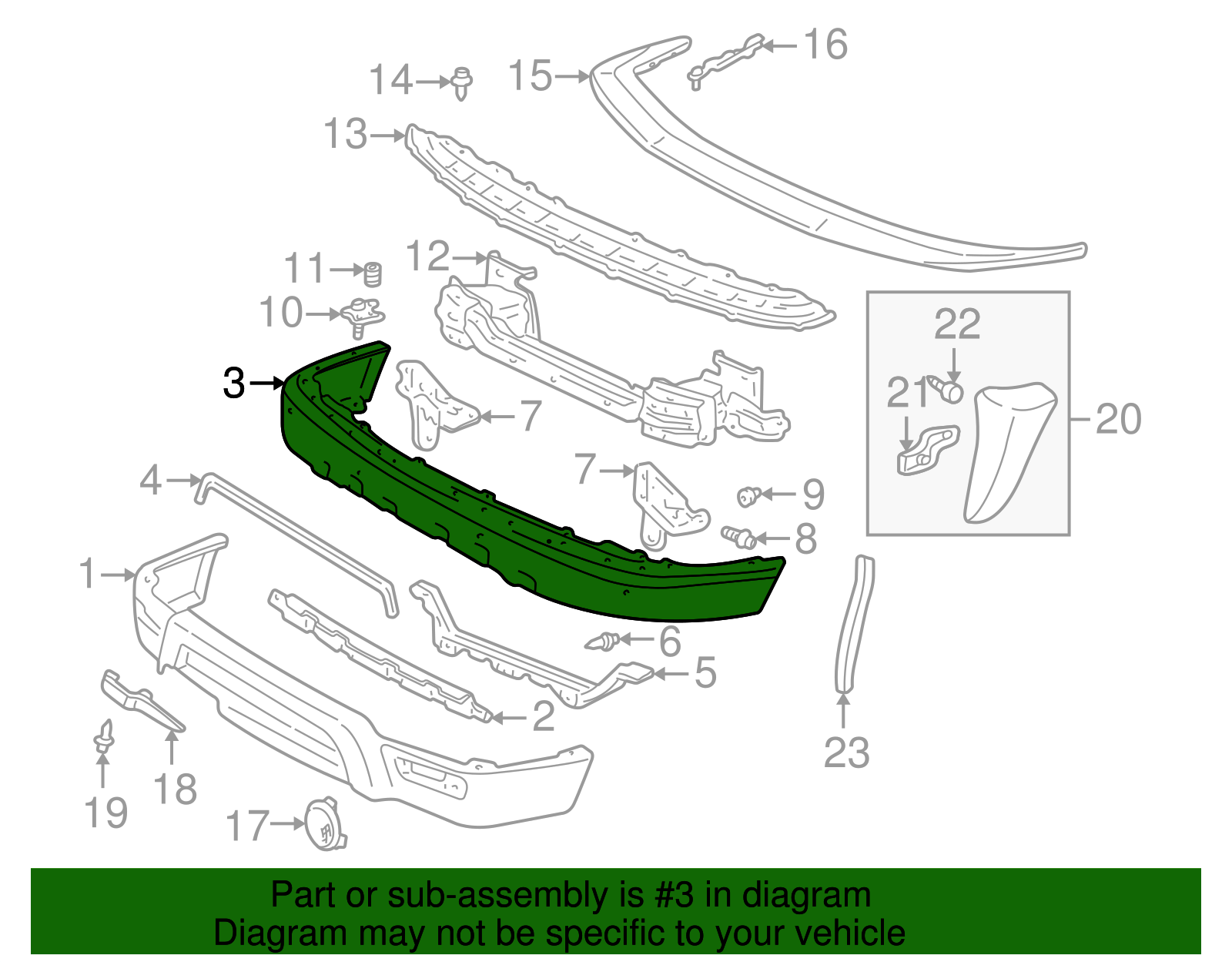 thumbnail image 2 of Evan-Fischer 7-Piece Chrome Bumper Face Bar Kit For Toyota 4Runner 1999-2002 – Direct Replacement 2 of 3