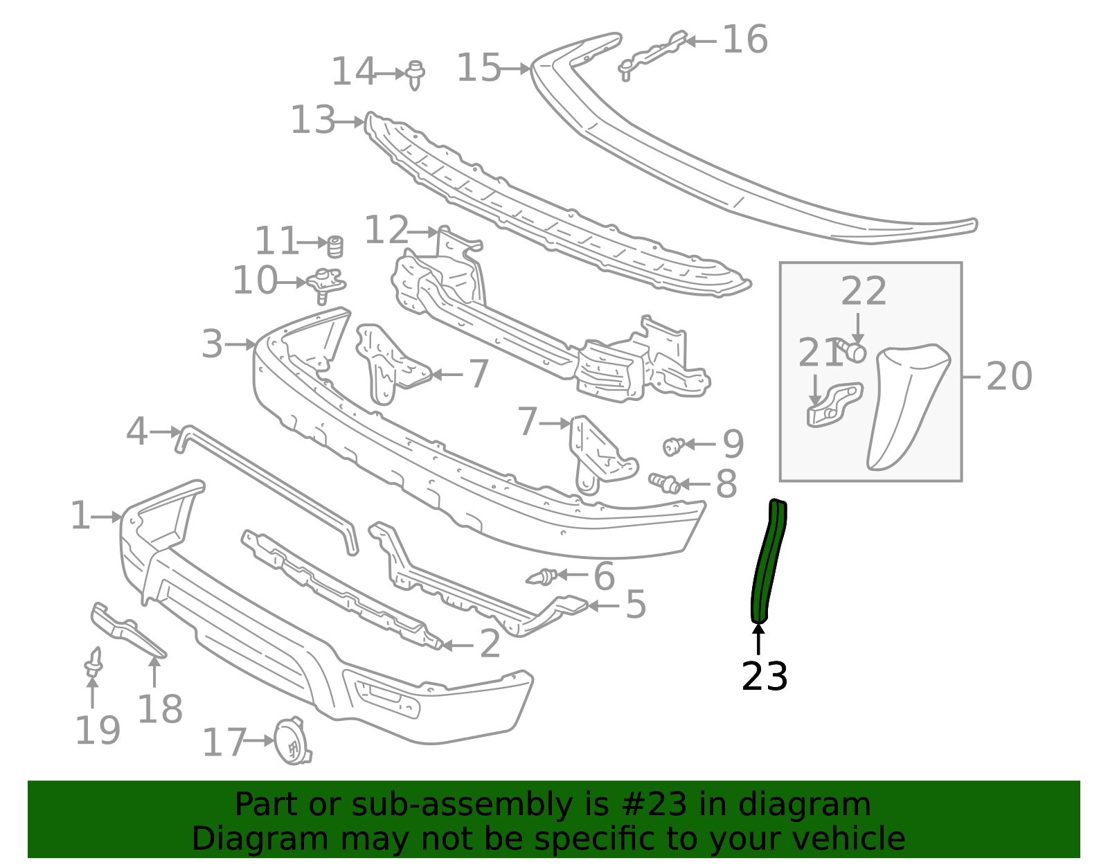 1999-2002 Toyota 4Runner Flare Pad 75659-35040-B2 | MotorMotor