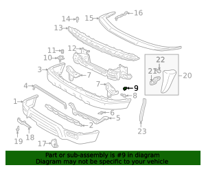 1996-2002 Toyota 4Runner Valance Panel Grommet 90179-08017 | Toyota ...