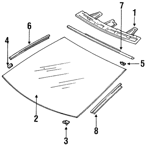 Glass - Windshield for 1991 Lexus LS400 #0