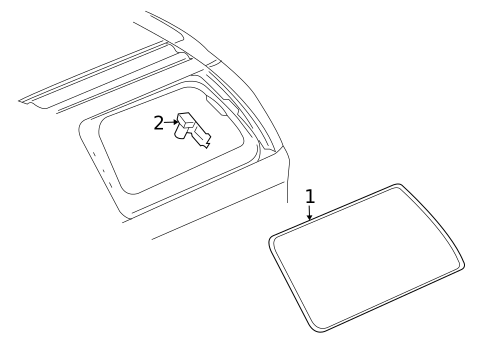 Glass & Hardware for 2004 Chevrolet Trailblazer EXT #0