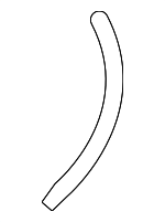 31371480 - Body: Drain Hose for Volvo: C30, S40, S60, S60 Cross Country, S80, S90, V60, V60 Cross Country, V90, V90 Cross Country, XC40, XC40 Recharge, XC60, XC70, XC90 Image