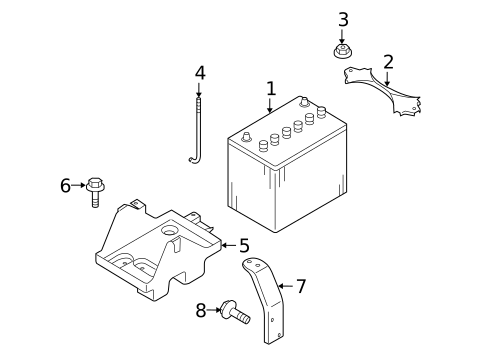 Battery & Related Components for 2007 Mazda CX-7 #0