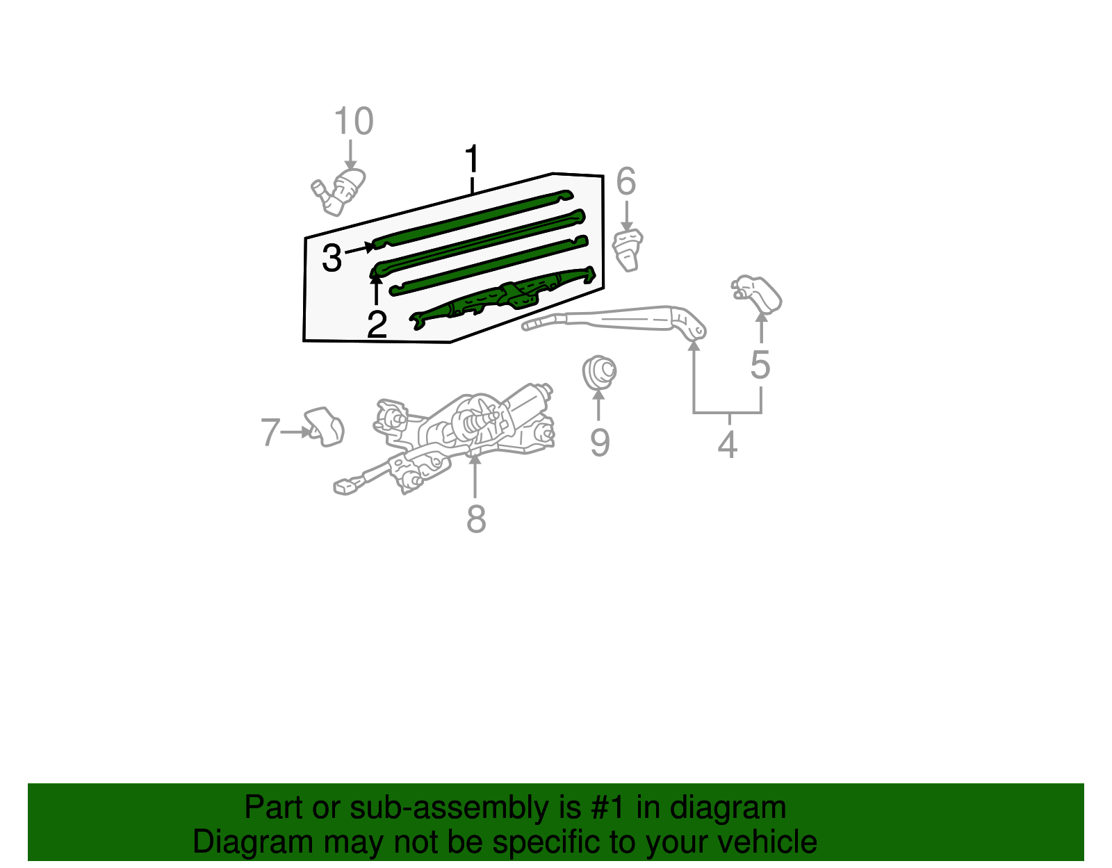 1996-2002 Toyota 4Runner Back Glass Wiper Blade (Rear) 85242-35010 ...