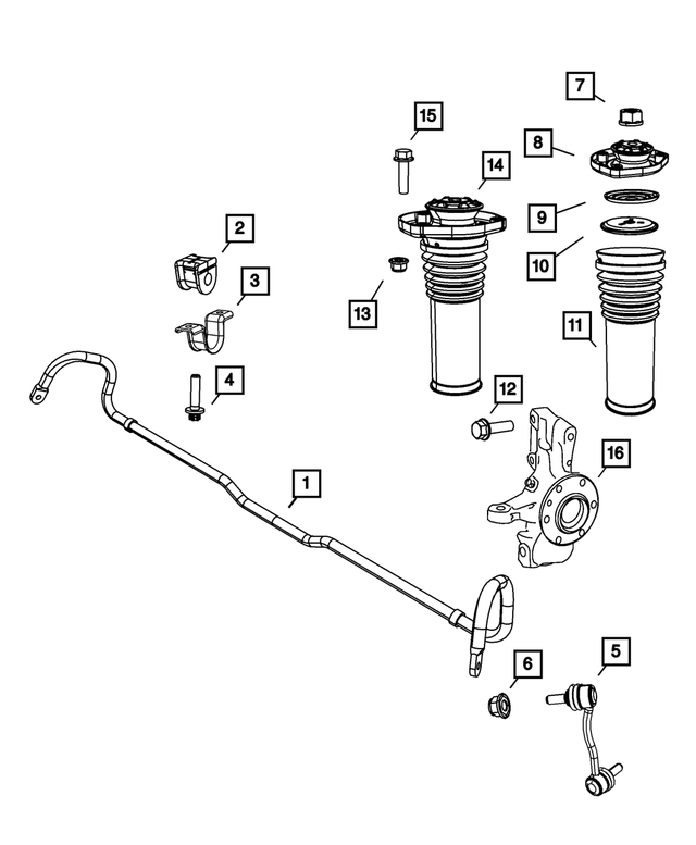 68080153AB - Front Suspension &amp; Drive: Bushing for Mopar Image