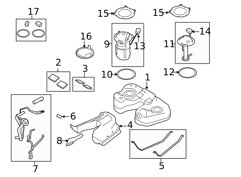 Fuel System Components for 2009 Lincoln MKS #1