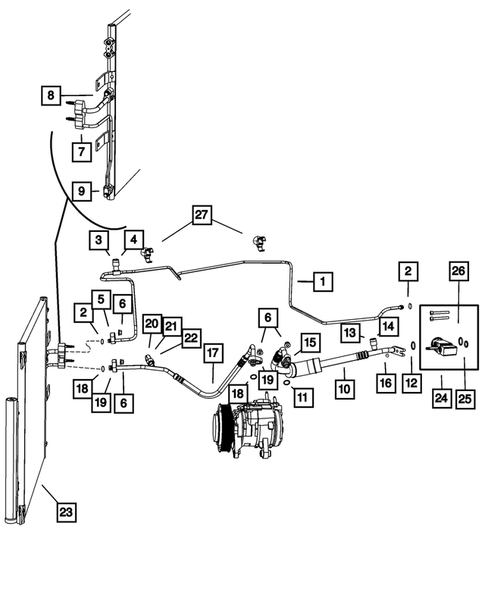 Air Conditioner and Heater Plumbing for 2009 Dodge Ram 1500 #0