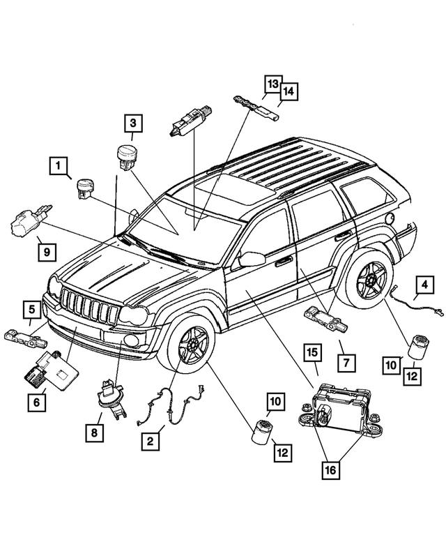 56050241AB - Electrical: Headlamp Sensor for Mopar Image