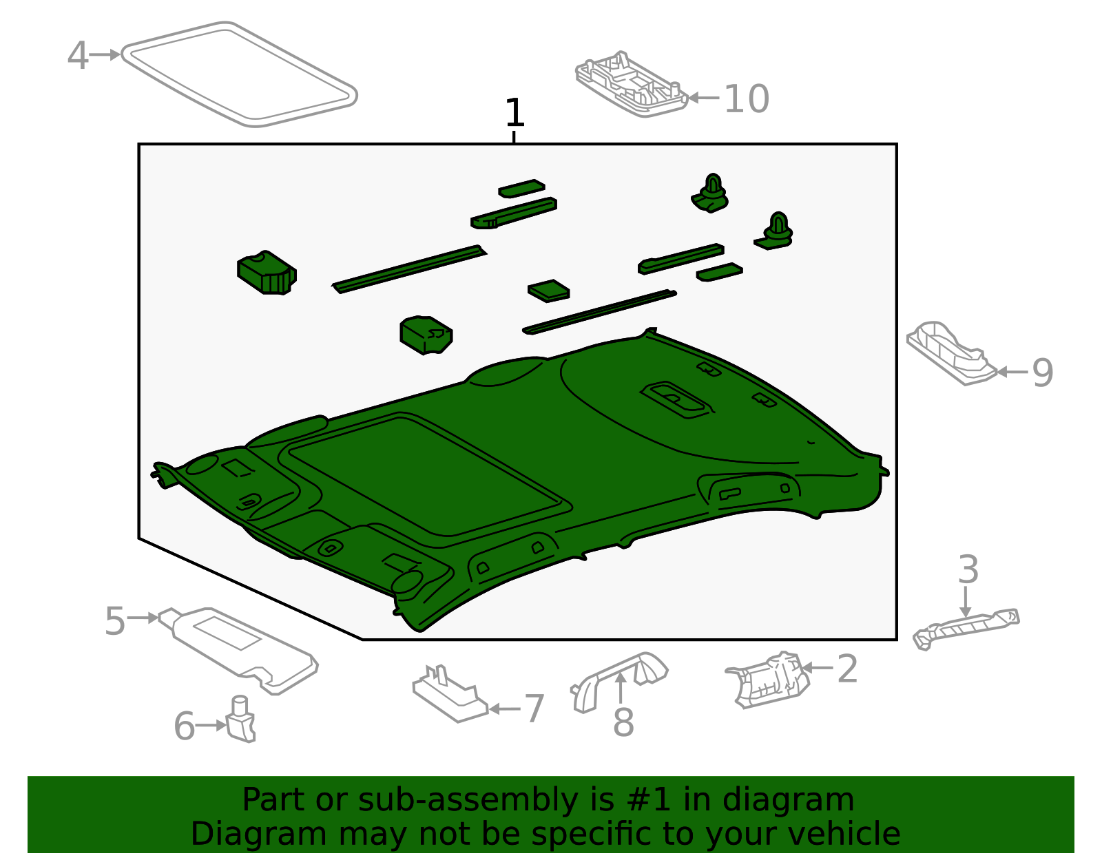 2013-2014 Toyota Camry Headliner 63310-06733-A1 | American Toyota