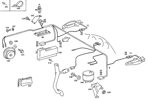 Antitheft Alarm System for 1987 Mercedes-Benz 560SEC #0