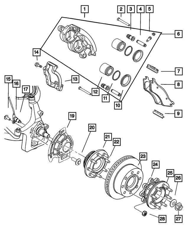 5003898AB - Service Brakes: Caliper Pin for Mopar Image