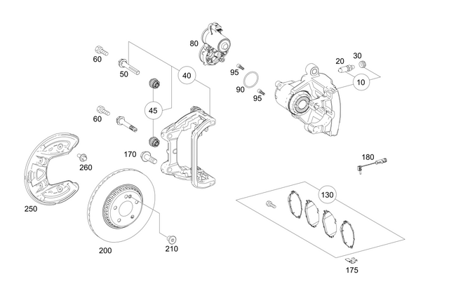4205202 - : Rear Disk Brake Pads for Mercedes-Benz Image
