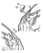 Outside Rear-View Electric Foldaway Mirror, Left