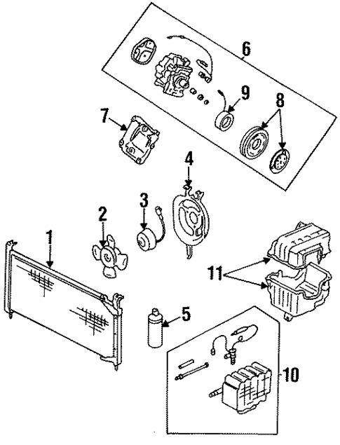 Condenser, Compressor & Lines for 1989 Honda CRX #0