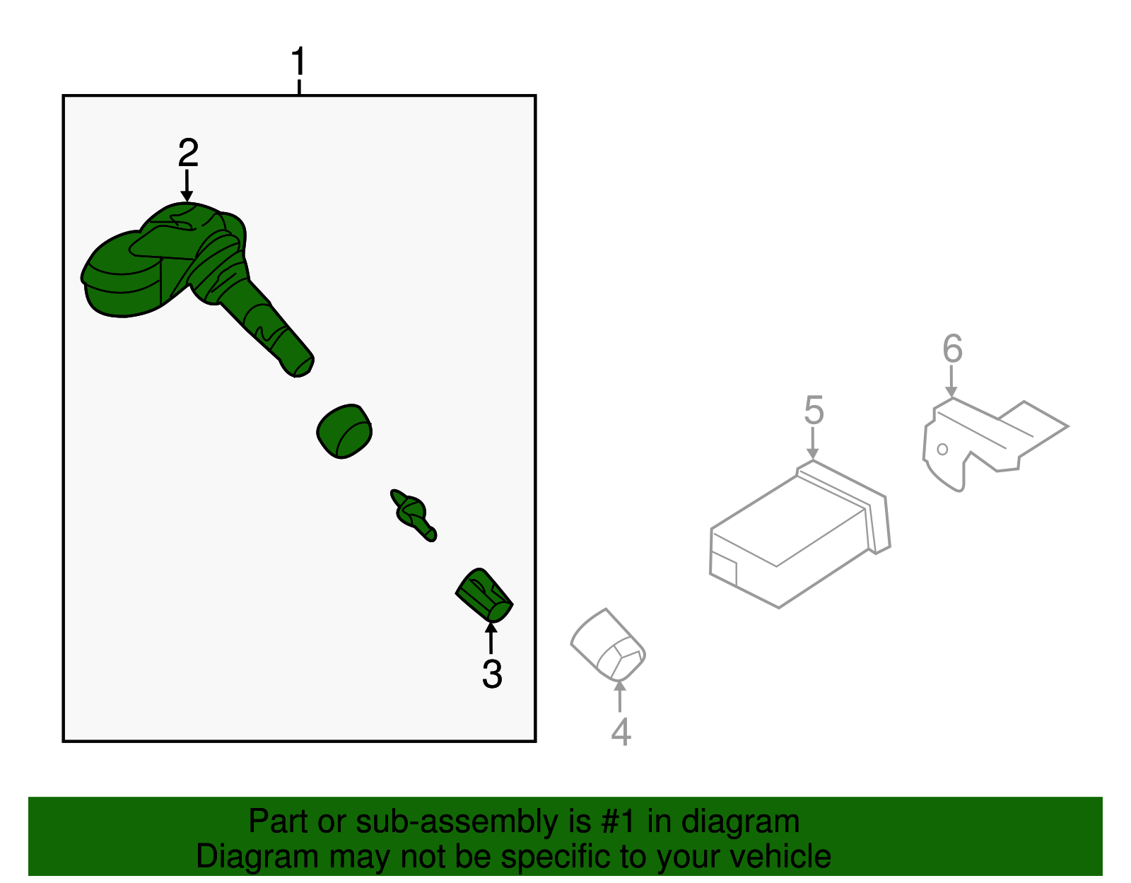 Ensun 52933-3X200 Tire Pressure Monitoring System (TPMS) Sensor 315MHz