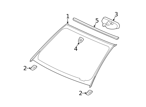Glass - Windshield for 2007 Chevrolet Uplander #9