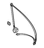 705857812D01C - Electrical: Seat Belt Assembly for Volkswagen: EuroVan Image