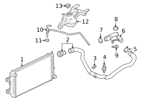 Radiator & Components for 2019 Chevrolet Silverado 1500 #24