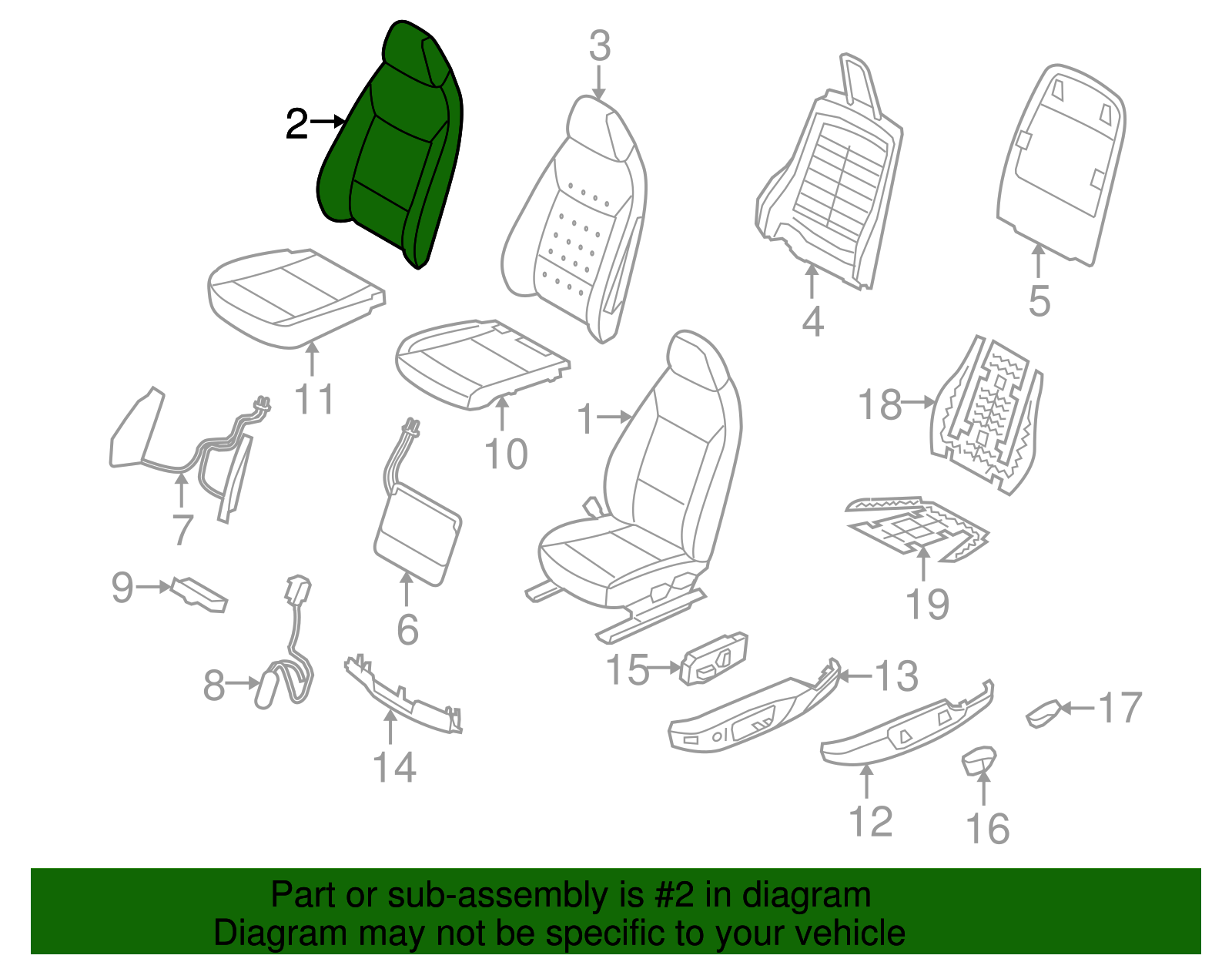 Seat Back Cover - BMW (52-10-7-213-911)