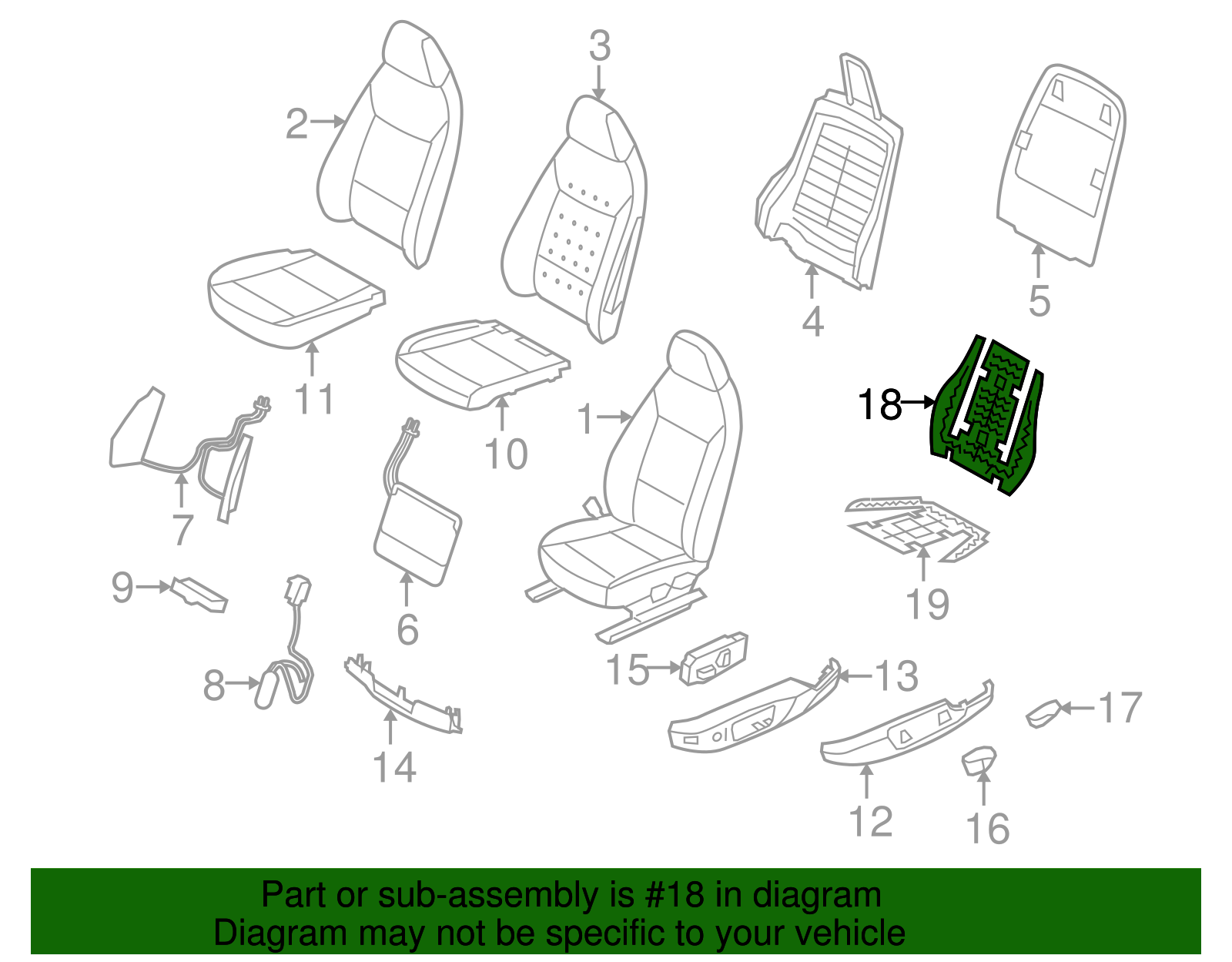 Seat Back Heater - BMW (52-10-7-216-208)