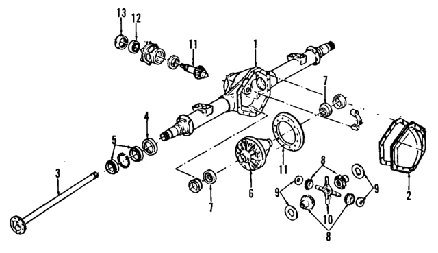 12471263 - Universals &amp; Rear Axle: Axle Housing for GM Image