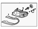 MR496354 - : Headlamp Assembly for Mitsubishi: Montero Sport Image