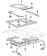 MB696431 - : Glass Assembly for Mitsubishi: Galant Image