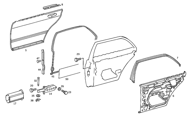 1267320609 - Doors: Paneling for Mercedes-Benz: 380SEL, 560SEL Image image