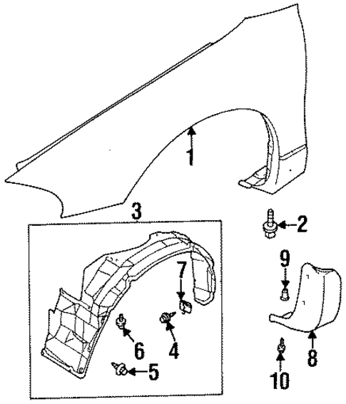 Fender & Components for 2000 Dodge Avenger #0