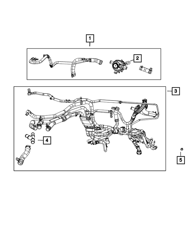 68281056AJ - Air Conditioners and Heaters: Heater Supply And Return Hose And Tube for Mopar Image image