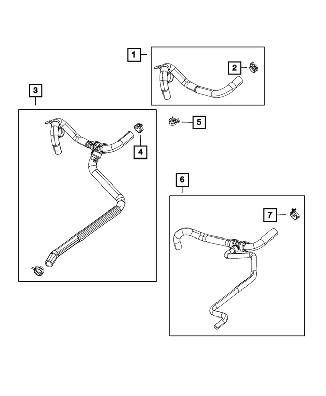 68237767AC - Air Conditioners and Heaters: Heater Return Hose And Tube for Mopar Image